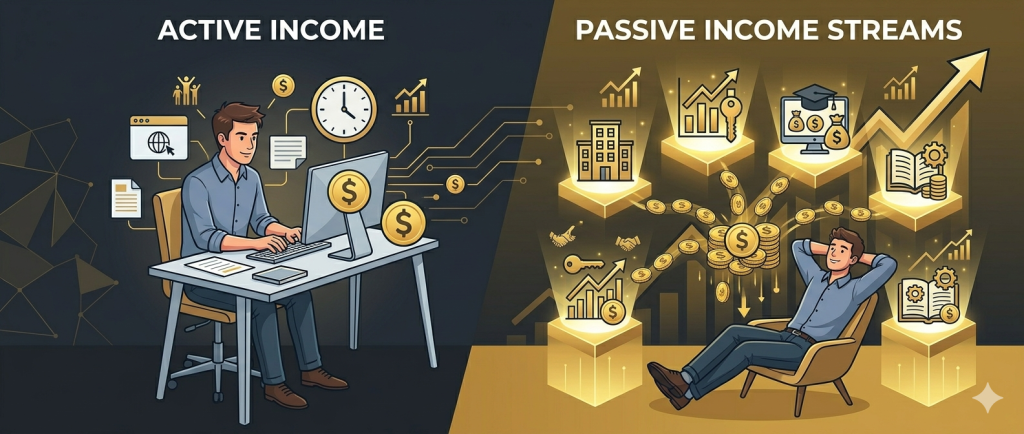 The Difference Between Active Income and Passive Income Online